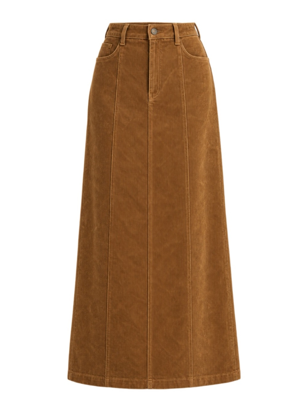 Light Brown Maxi Skirt Viscose Boho Chic Festival Fall Indie Soft Grunge Vintage